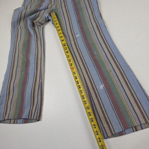 Vintage Levi's Sta-Prest Dress Pants Mens 30x28 Multicolor Stripe Slacks 70s - Picture 12 of 16